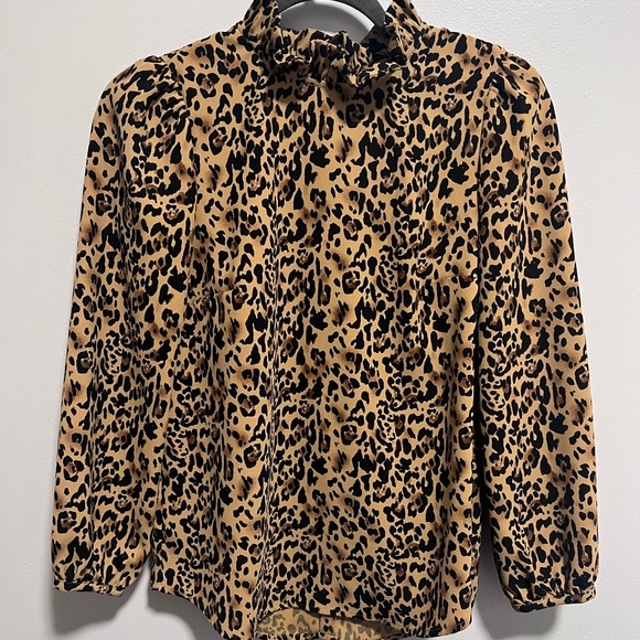 J crew cheetah print blouse - Picture 1 of 2
